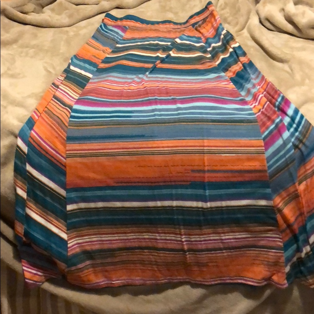 Rainbow colored maxi skirt